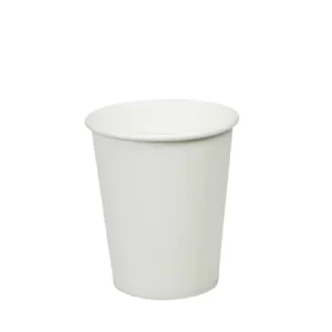 Ecoware Premium 8oz Cafe Hot Drink Paper Cups Single Wall 300gsm - WHITE